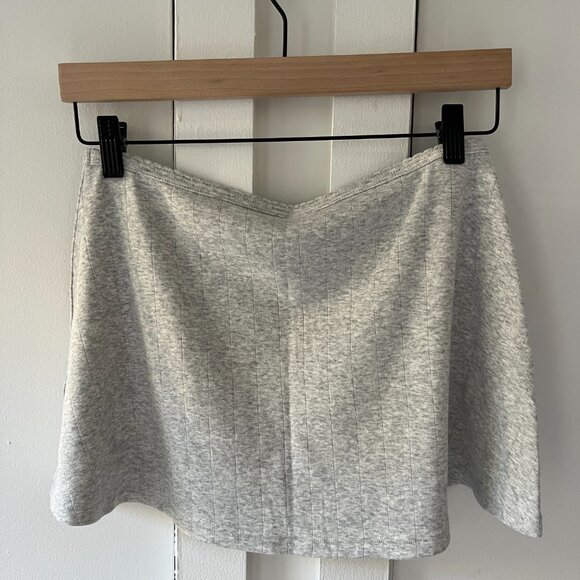 SKIMS Drop Needle Pointelle Mini Skirt - Heather Grey - Small - SOLD OUT!! - Picture 5 of 6
